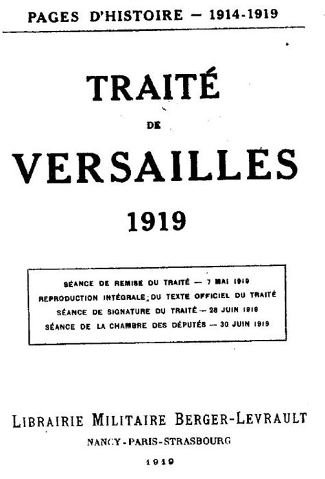 Aujourd'hui, le traité de versailles reste un des meilleurs exemples dont, en matière de conflits, les meilleurs intentions. » Les Réparations allemandes (1/5) : Le Traité de Versailles