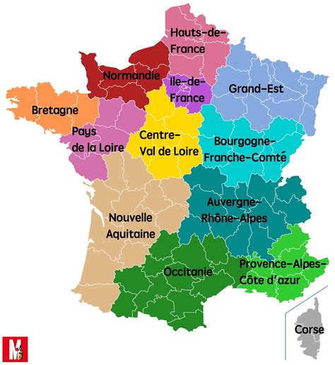 Les 22 Régions De France Métropolitaine