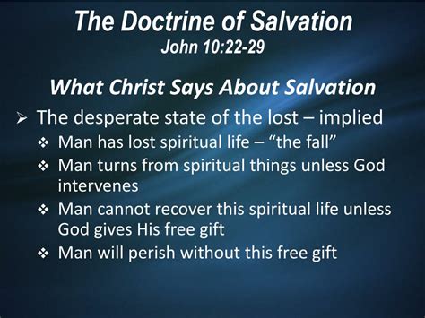 Ppt The Doctrine Of Salvation John 1022 29 Powerpoint Presentation