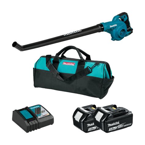 MAKITA DUB Z V LXT Cordless Blower With Charger X Ah Batts And Bag Dvs Power Tools