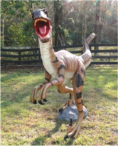 Life Size Velociraptor Dinosaur Statue Theme Park Mini Golf Or Home