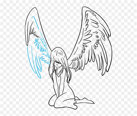 How To Draw Fallen Angel Female Angel Falling Drawing Hd Png