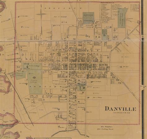 Danville Village Precincts 3and4 Boyle County Kentucky 1876 Old Town