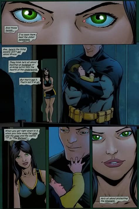 Selina Watching Batman Bruce With The Baby Batman Comics Batman And
