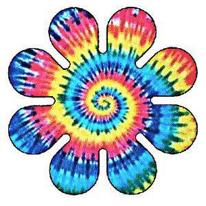 Bright, bold tie dye colors were worn by hippies to express freedom and independence through the unhindered use of colors and unusual clothes. hippy tie dye flower by peacepipea on DeviantArt