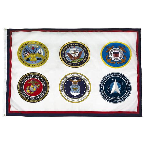 United States Armed Forces 6 Branches Flag 3 Ft X 5 Ft