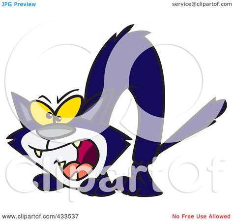 Royalty Free Rf Clipart Illustration Of A Hissing Cat By Toonaday 433537