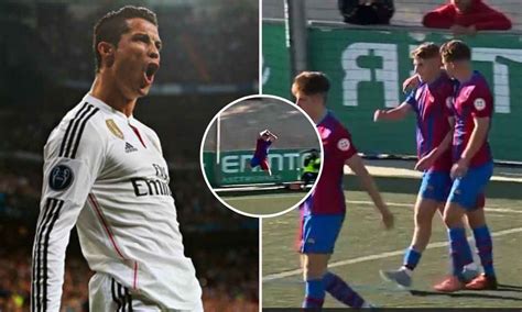 Barcelona Censored Ronaldos Siuu Celebration Of Their Academy Player