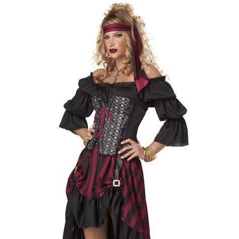 Deluxe Pirate Queen Corset Sexy Halloween Partycostume Womens Fashion Dresses And Sets Evening