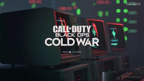 Black Ops Cold War Alpha Start Menu Loading Screen Youtube