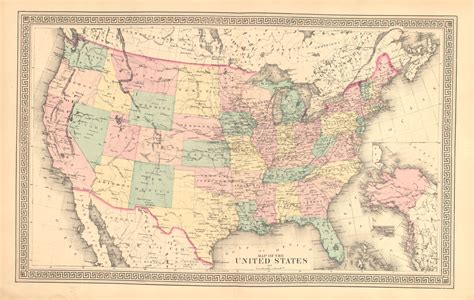 United States Map 1870
