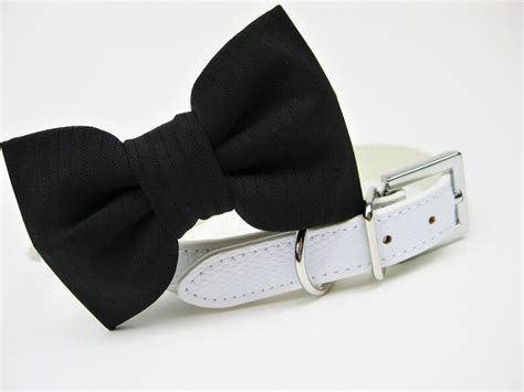 Black Dog Bow Tie Collar Xxs Xs S M L Dog Bow Tie Dog Etsy
