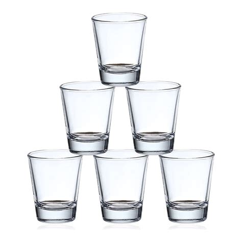 Heavy Base Clear Shot Glasses Set Of 6 34ml Shop Today Get It Tomorrow