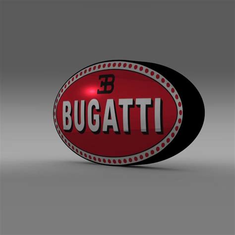 Bugatti Logo 3d Model Max Obj 3ds Fbx C4d Lwo Lw Lws