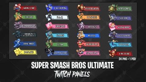 Super Smash Bros Ultimate Twitch Panels Smash Bros Super Smash