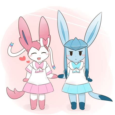 Sylveon Glaceon Cute Pokemon Pictures Cute Pokemon Pokemon Pictures