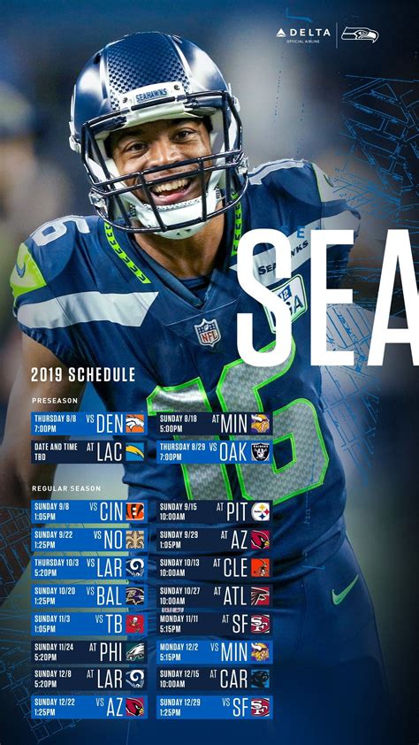 Seahawks Printable Schedule 2024-25
