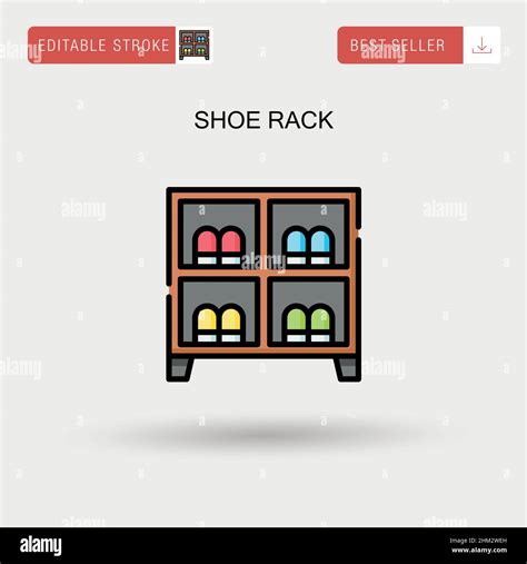 Shoe Rack Simple Vector Icon Stock Vector Image And Art Alamy