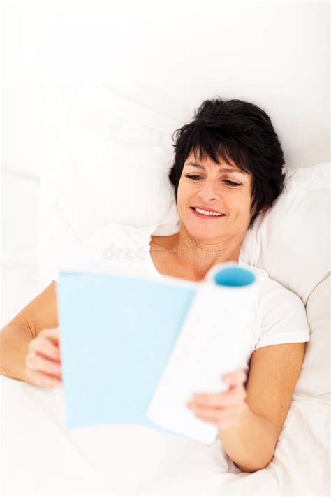 Mature Woman Book Stock Photo Image Of Indoors Attractive