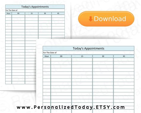 Daily Planner With 15 Minute Increments Example Calendar Printable