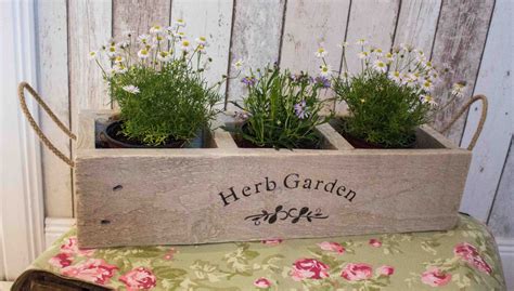 Herb Planter Wooden Planter Window Box Herb Garden Herbs