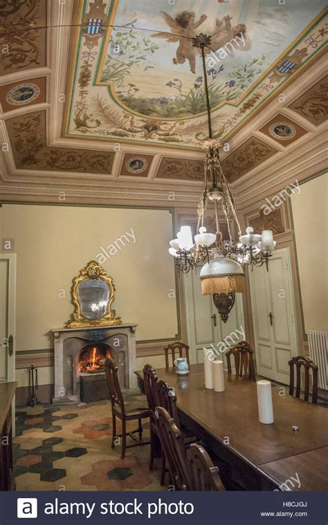 Interior Of A Tuscan Villa With Trompe Loeil Painted Ceilings And