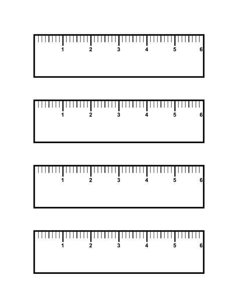 Blank Ruler Template Printable Printable Ruler Number Line Circle