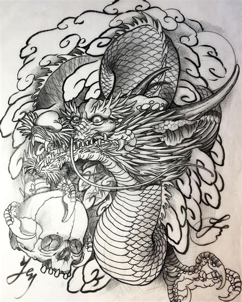 Black outline dragon tattoo design for forearm. 1055 best Dragons - Tattoo images on Pinterest | Dragon ...