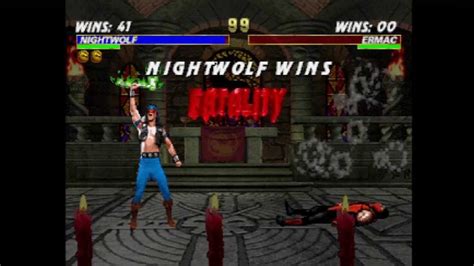 Mortal Kombat Trilogy All Nightwolf Fatalities Mortal Kombat