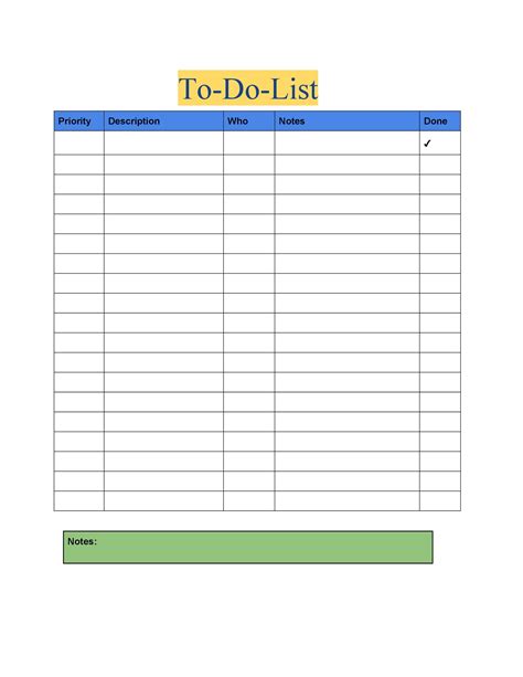 Checklist Template For Word