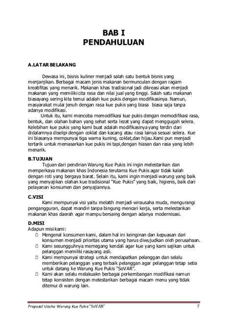 Contoh format proposal pengajuan judul skripsi. Latar Belakang Proposal Usaha