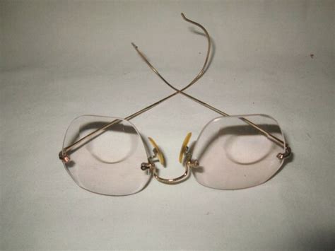 antique granny glasses no rims gold trim and bows bif… gem