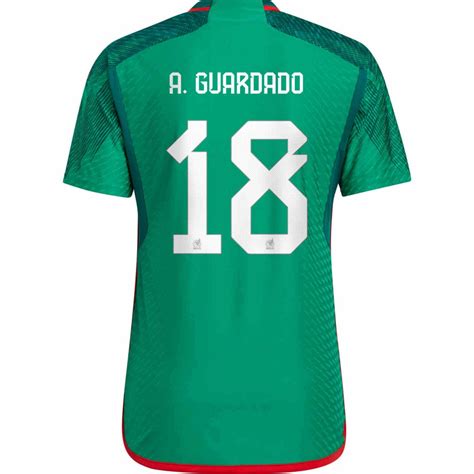 2022 Adidas Andres Guardado Mexico Home Authentic Jersey Soccerpro