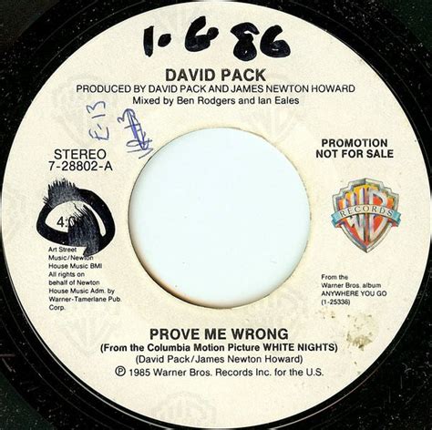 David Pack Prove Me Wrong Releases Discogs