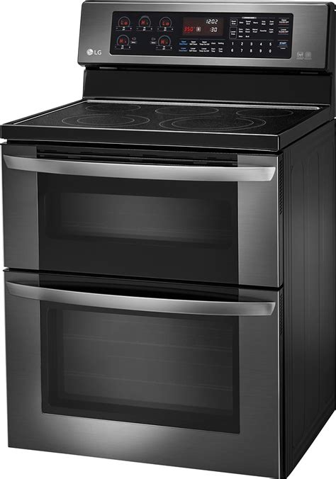 customer reviews lg 6 7 cu ft freestanding double oven electric convection range black