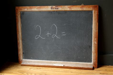 Vintage Natural Slate School Chalkboard