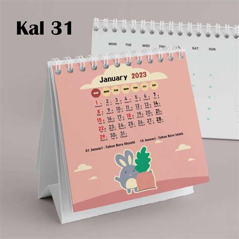 Jual Artomaringi Kalender Mini 2023 Kalender Meja 2023 Custom Kal31
