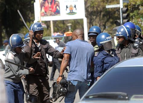 Zimbabwe Police Use Tear Gas To Violently Break Up Protests The
