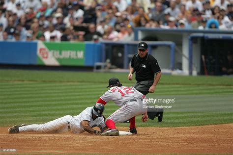 Boston Red Sox Mark Bellhorn In Action Making Tag Vs New York News