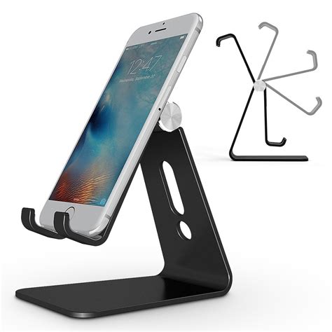 Omoton Adjustable Cell Phone Stand Aluminum Desktop Cellphone Stand