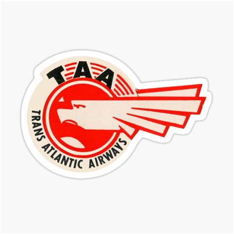 Taa Trans Atlantic Airways Sticker For Sale By Bloxworth Redbubble