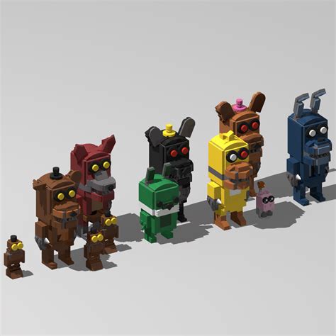 Lego Moc Fnaf 4 Nightmare Animatronics Pack By Gamesandmovierecreation