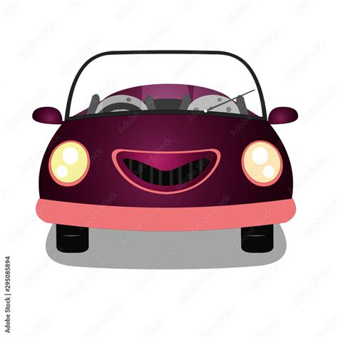 Convertible Car Cartoon Vector Image Stock Vector Adobe Stock