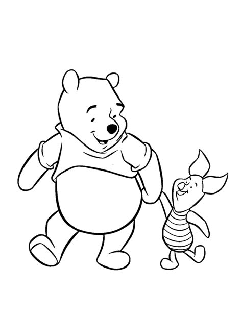 Join winnie the pooh and his friends on an unforgettable adventure when you bring home christopher r. Winnie The Pooh Friendship With Piglet Pig Coloring Pages ...