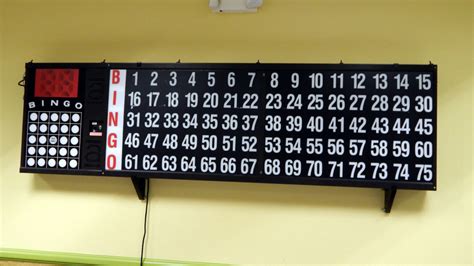 Bingo Electronic Scoreboard Hanging On Wall In The Card Room At The
