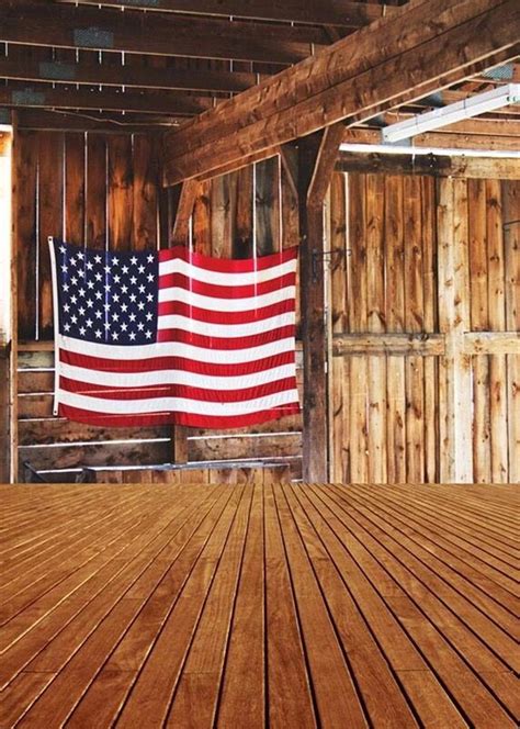 2019 American Flag Backdrop For Photo Studio Vintage Wood Wall And