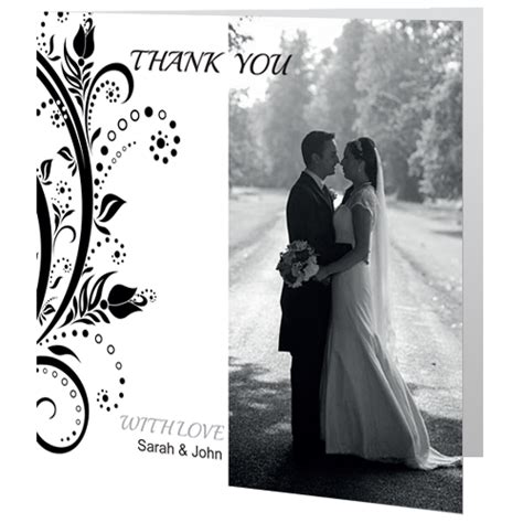 Thank You Black Motif Wedding Cards Direct