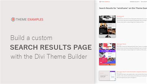 Build A Divi Search Results Page Template Theme Builder