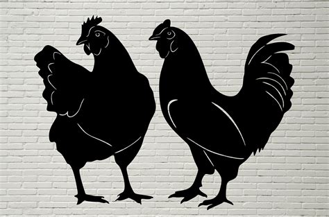 Huhn Silhouette Svg Dxf Huhn Cnc Datei Hahn Svg Dxf Datei Etsyde
