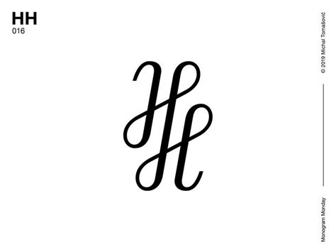Hh Monogram By Michal Tomašovič Monogram Logo Lettermark Design